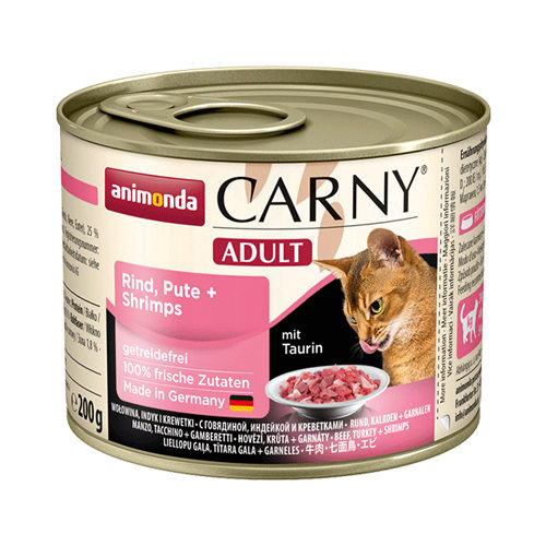 Animonda Carny Adult - Boîte - Bœuf , dinde et crevette