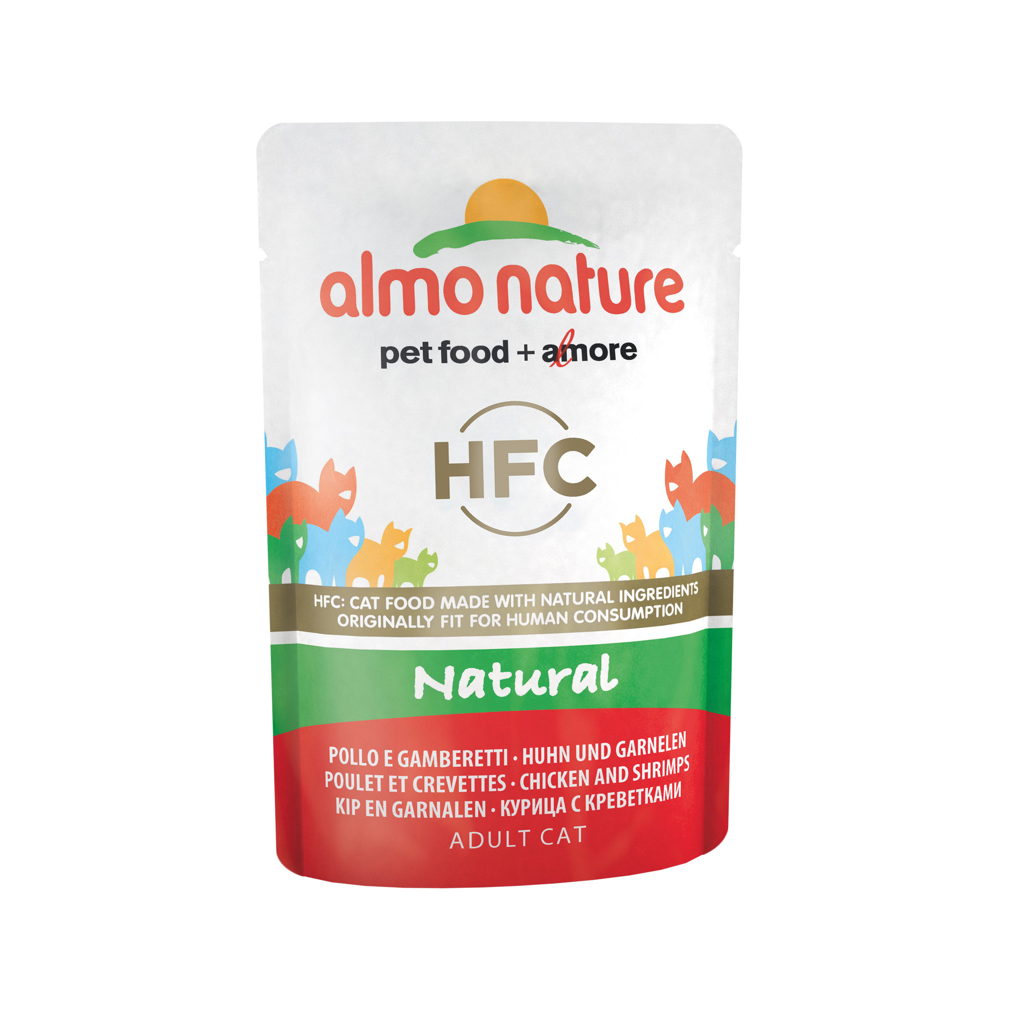 Almo Nature HFC Natural Katzenfutter - Dosen - Huhn & Garnelen