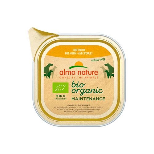 Almo Nature Bio Organic Maintenance Hundefutter - Schälchen - Huhn