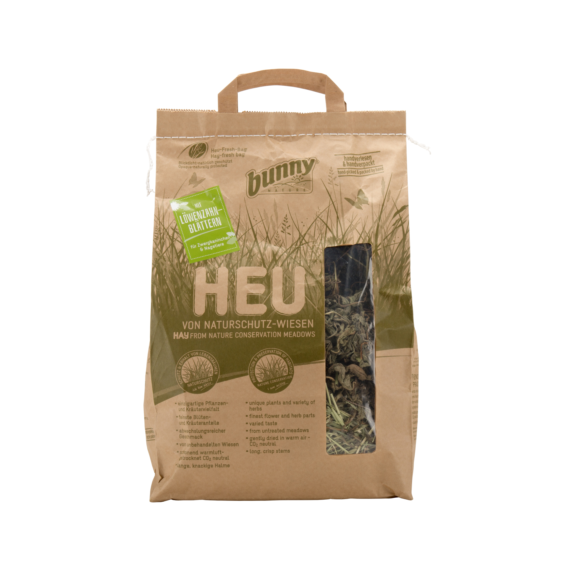 Bunny Nature - Foin de prairies naturelles - Feuilles de pissenlit