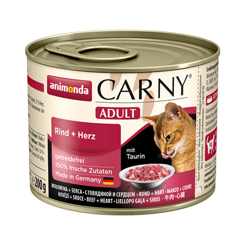 Animonda Carny Adult - Boîte - Bœuf et cœur