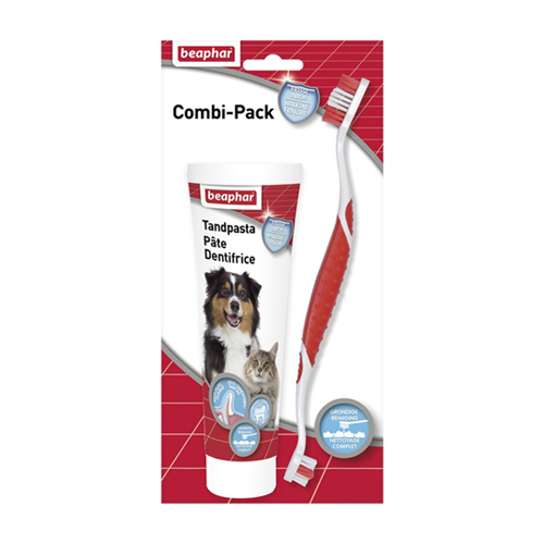 Beaphar Combi-Pack - Dentifrice + brosse à dents