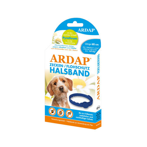 Ardap Zecken- & Flohhalsband für kleine Hunde bis 10 Kg - 60 cm