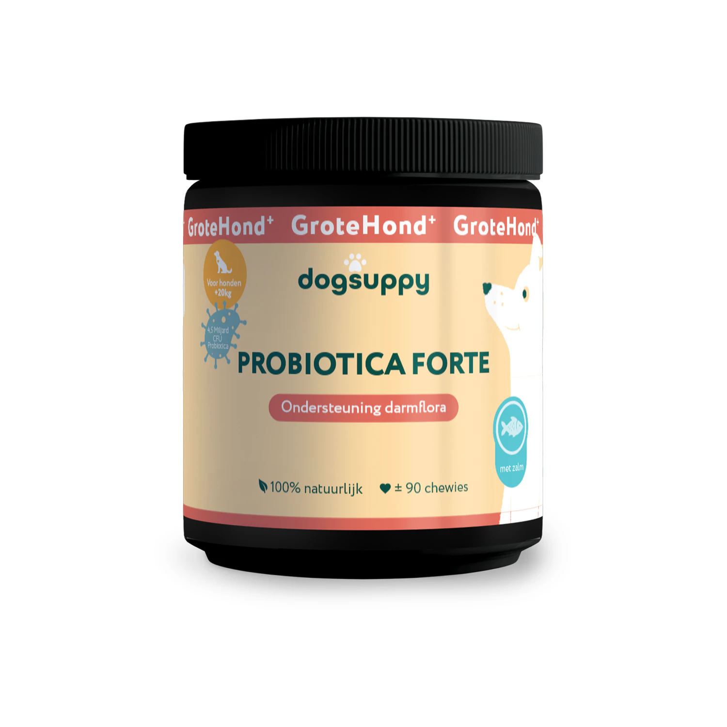 Dogsuppy Probiotics Forte Large Dog Salmon - 90 Chews