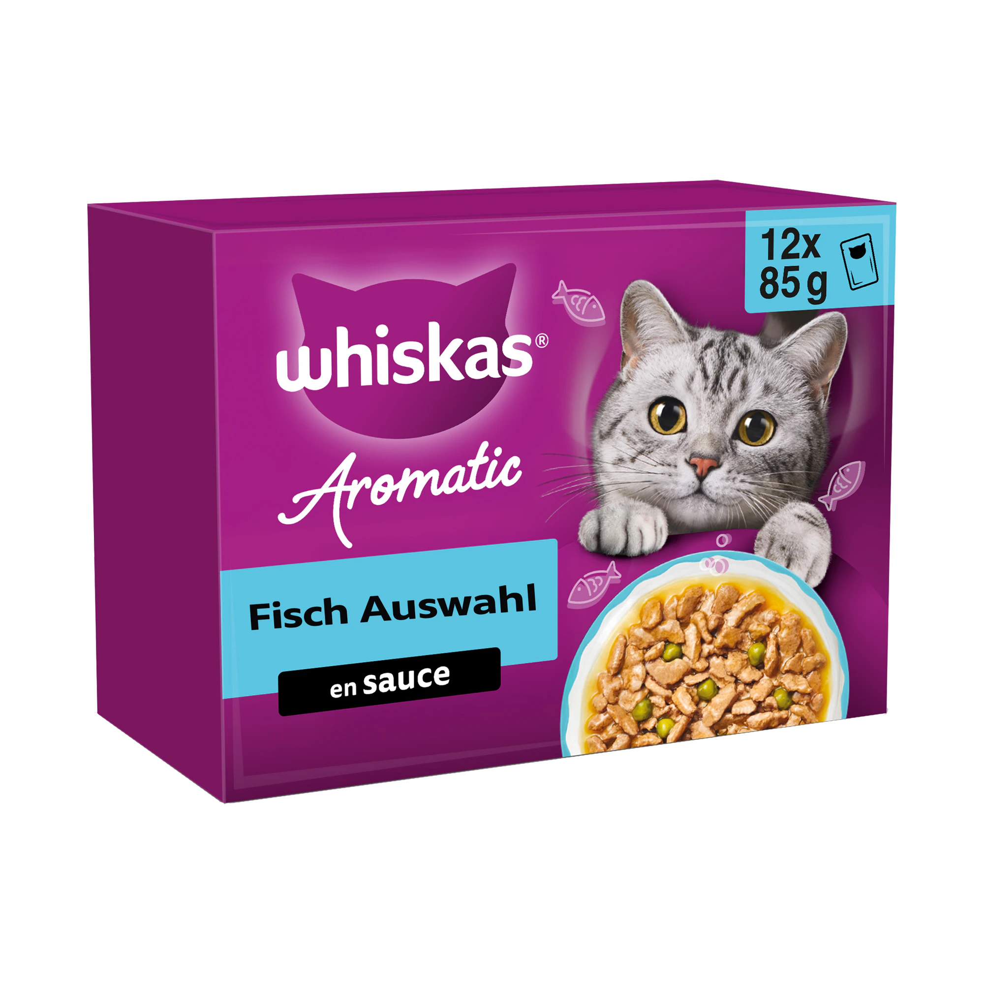 Whiskas 1+ Nassfutter - Aromatic Köstliche Meeresfrüchte in Sauce