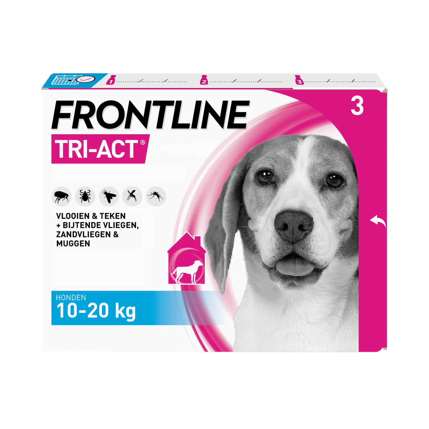 Tri-Act pour les chiens de 10 à 20 kg - 3 pipettes