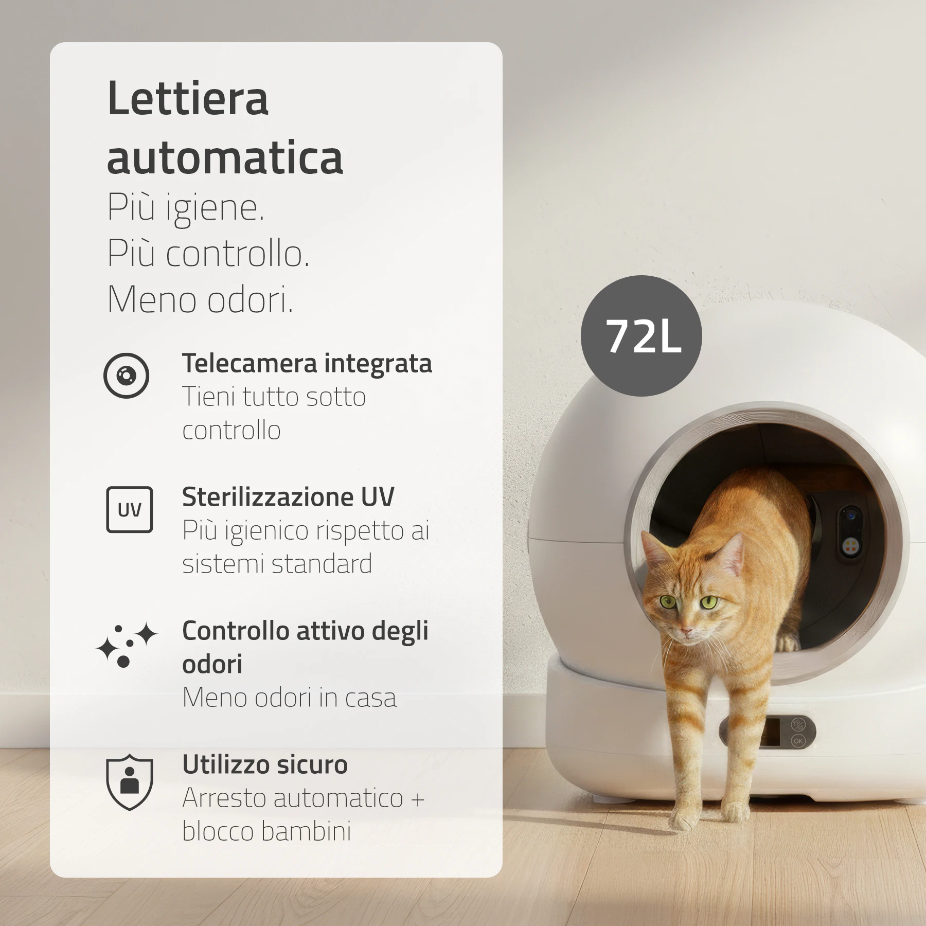 Hombli Smart Lettiera per Gatti con Telecamera
