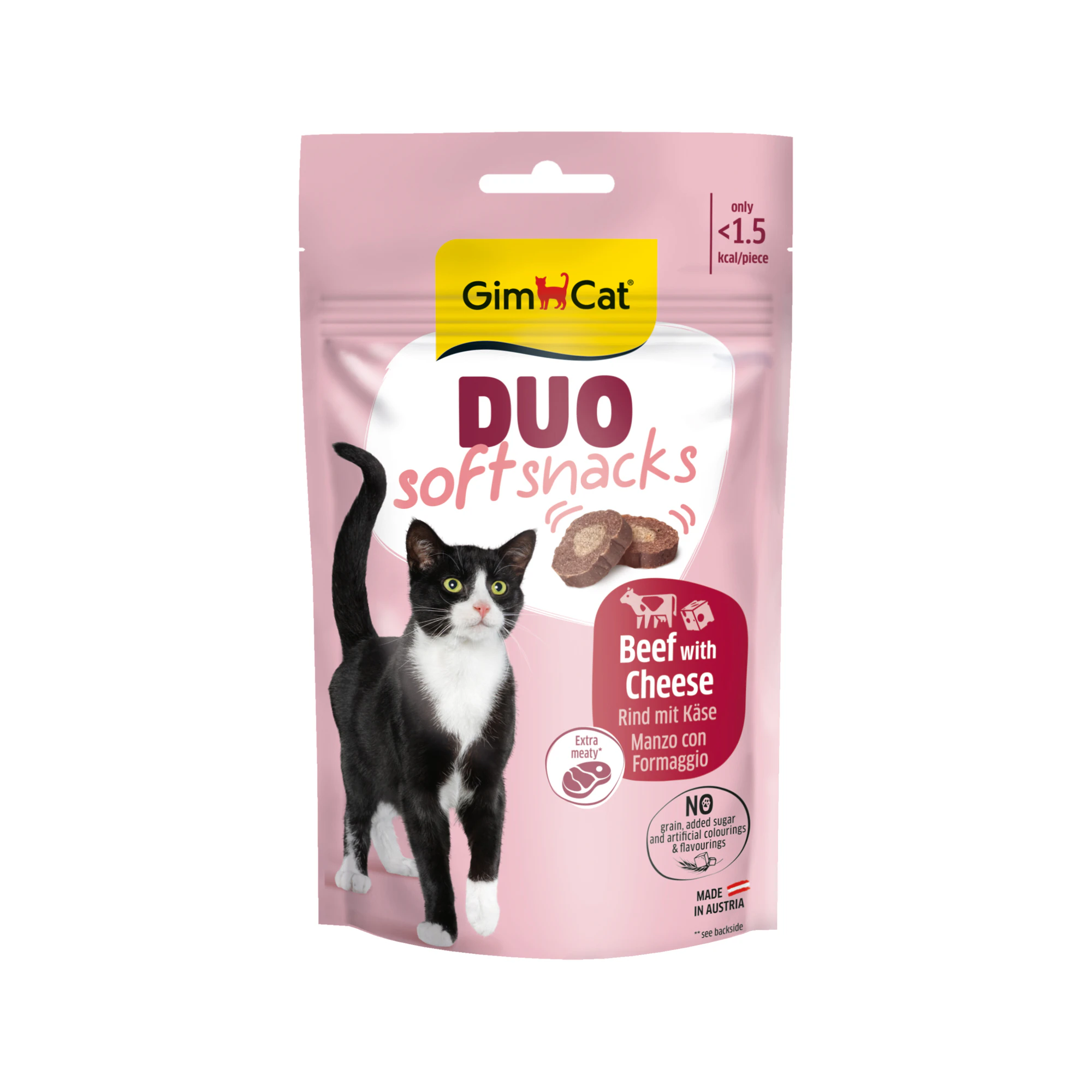 GimCat Duo Soft Snacks - Beef & Cheese - 50g