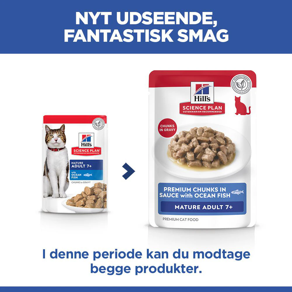 Hill's Science Plan Mature Adult - Fisk og skaldyr - Måltidspose