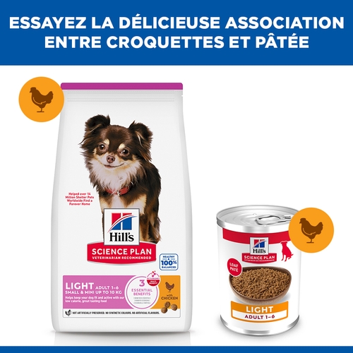 Hill's Science Plan Small & Mini - Adulte - Light - Poulet