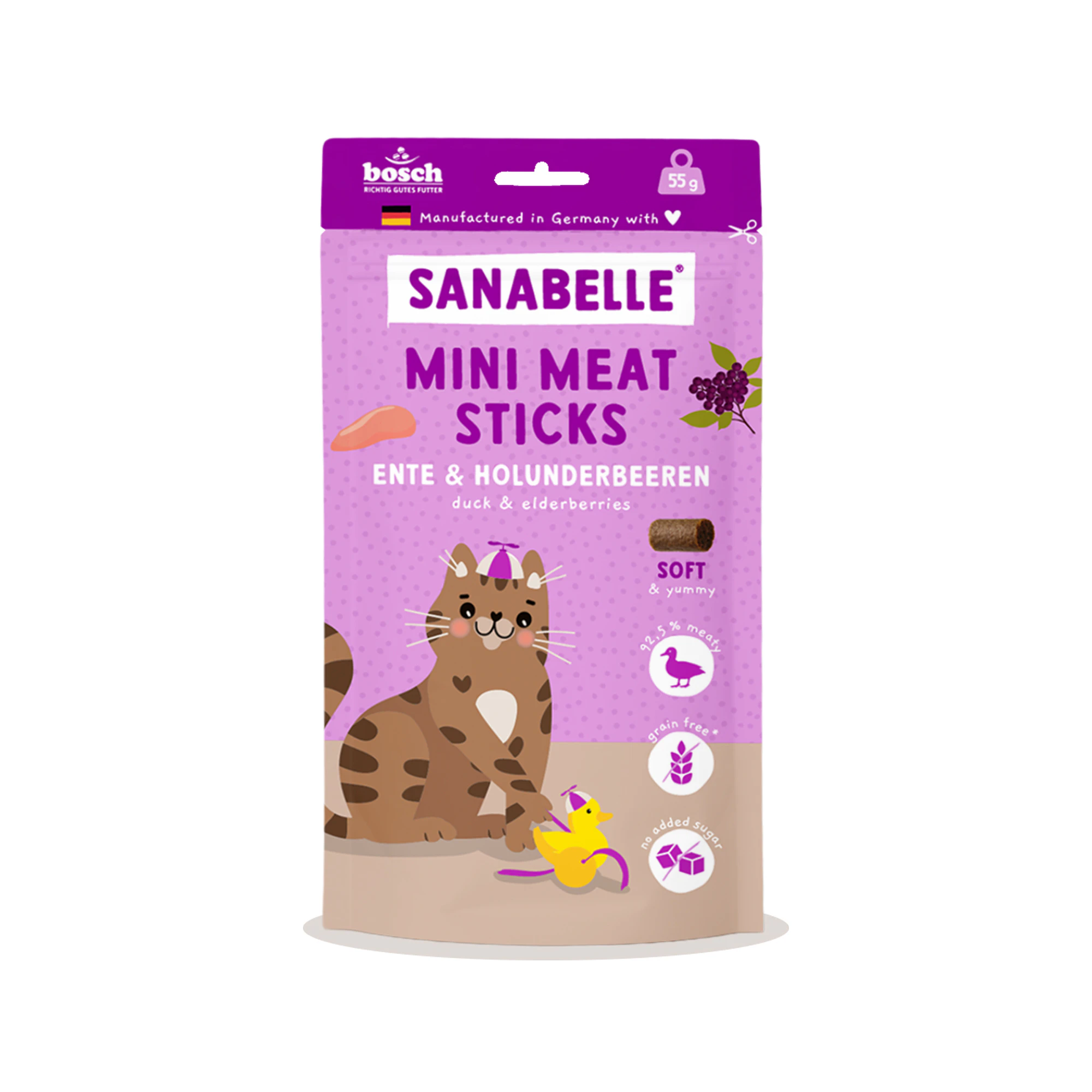 Sanabelle Mini Meat Sticks - Eend & Vlierbessen - 55 g
