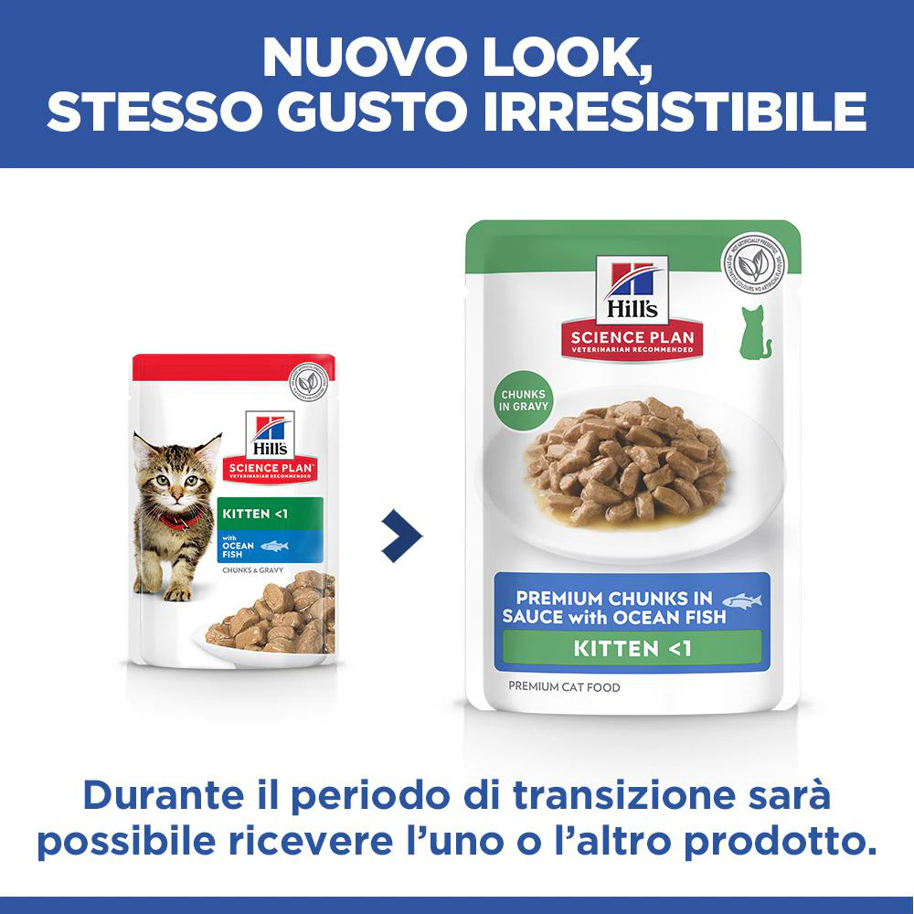 Hill's Science Plan - Kitten - Pesce di mare - Buste Cibo Umido