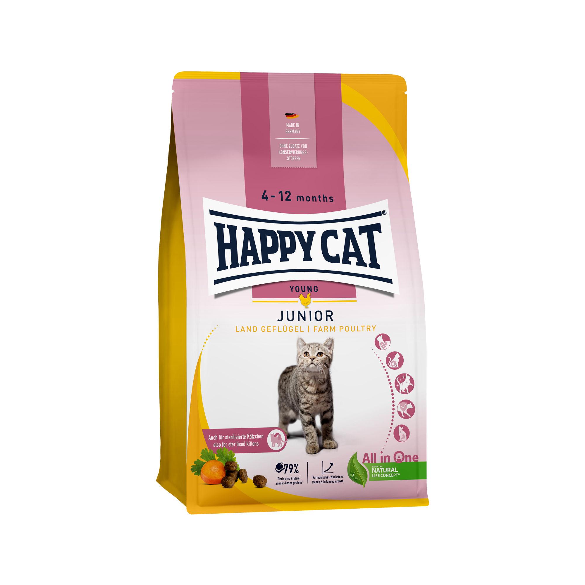 Happy Cat Junior Kattenvoer - Gevogelte - 10 kg