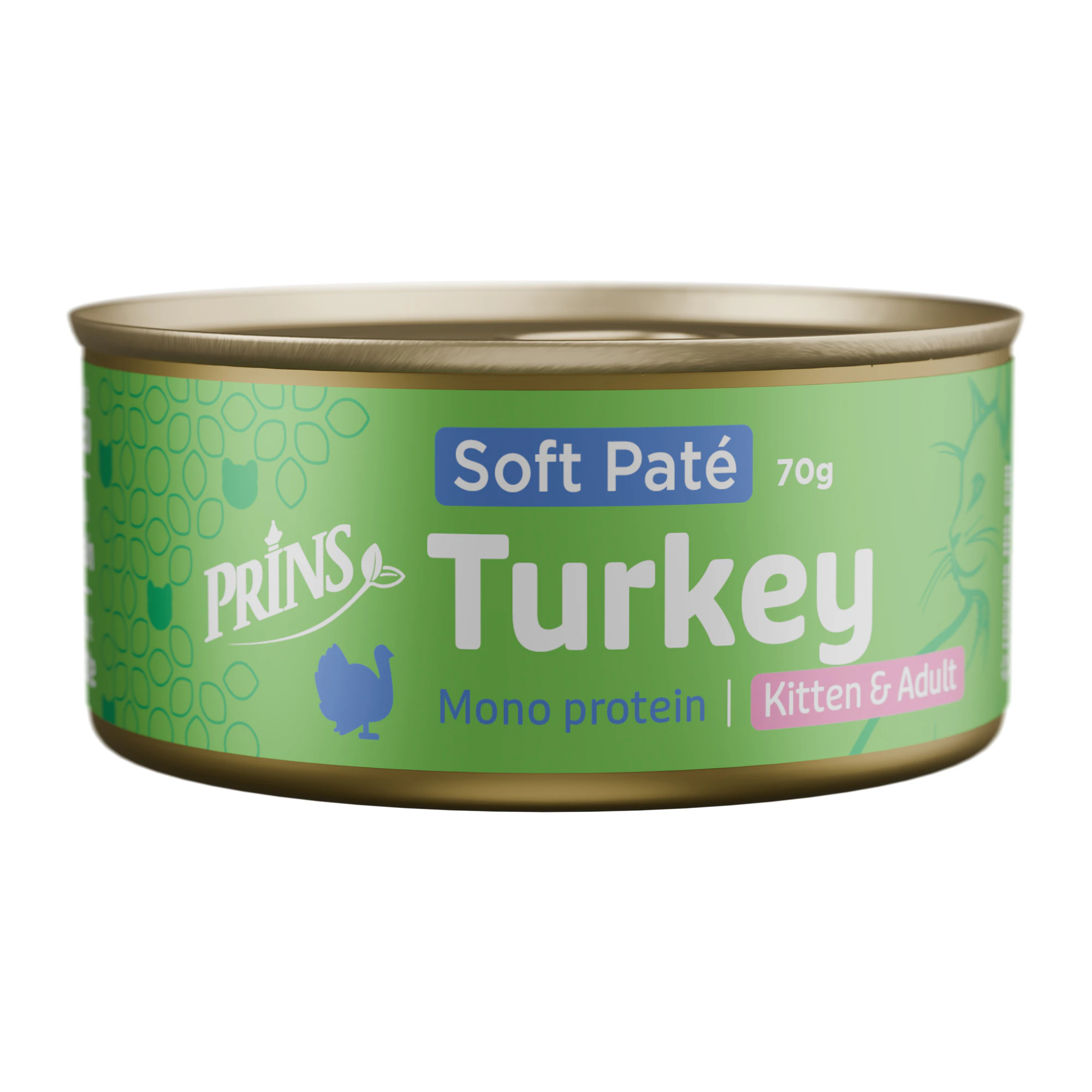 Prins Soft Pâté Cat Food - Turkey - 48 x 70 g