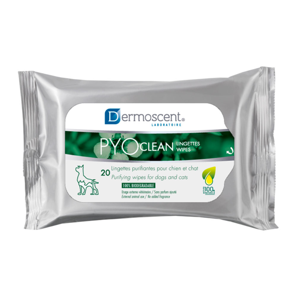 Dermoscent PYOclean Wipes for Cats and Dogs - Pack of 20