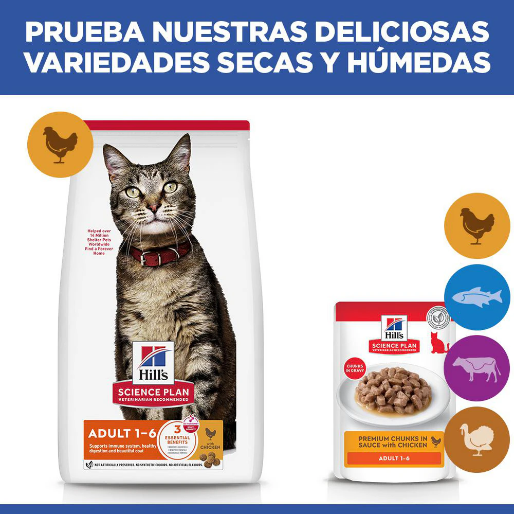Hill's Science Plan - Feline Adult - Pollo/Aves - Bolsita de comida
