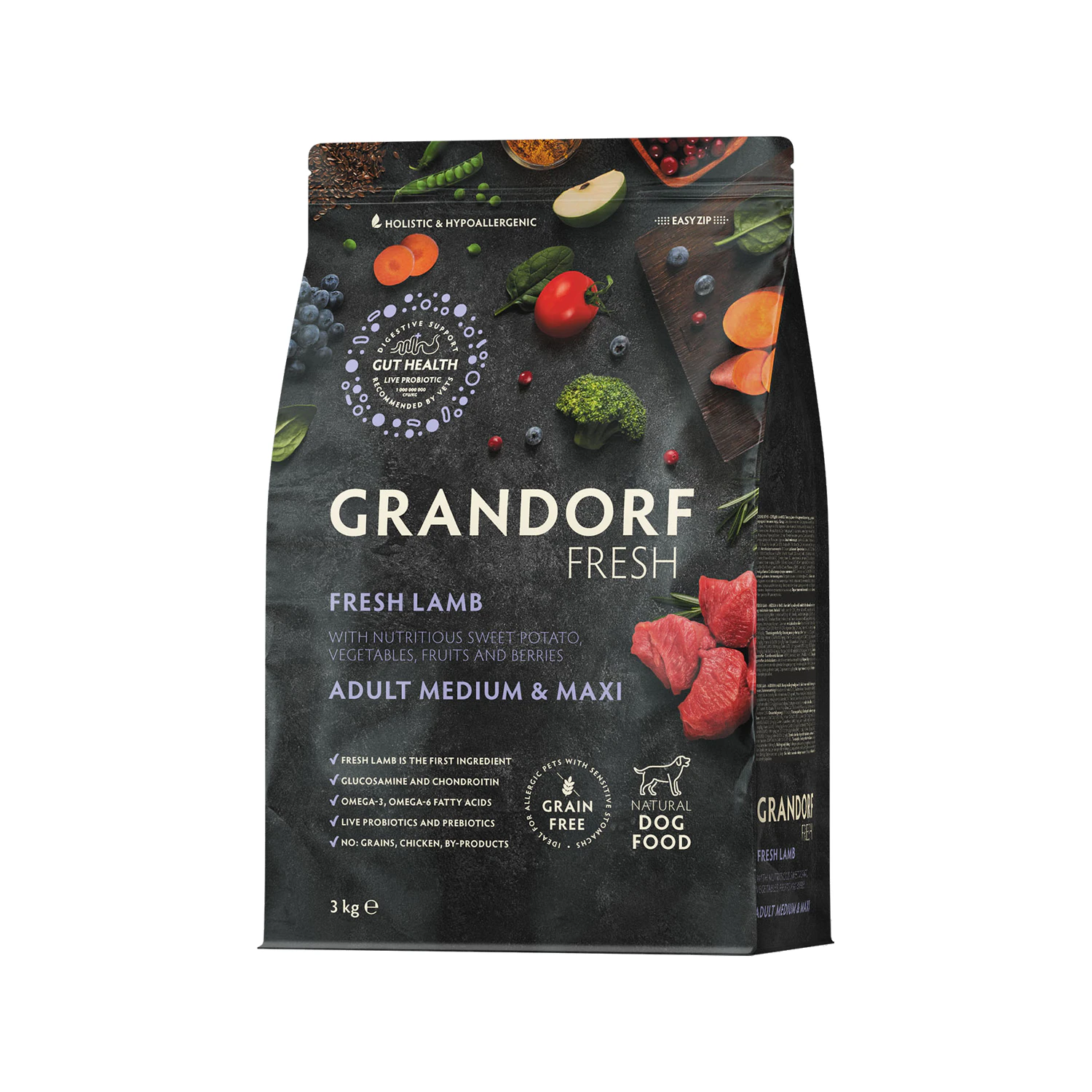 Grandorf Fresh Medium & Maxi Breeds Adult - Jagnięcina - karma dla psów