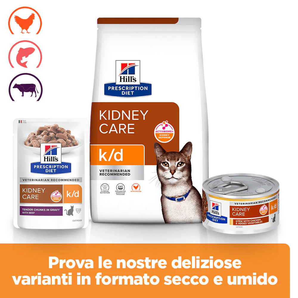 Hill's k/d Kidney Care - Prescription Diet - Feline - Buste Cibo Umido