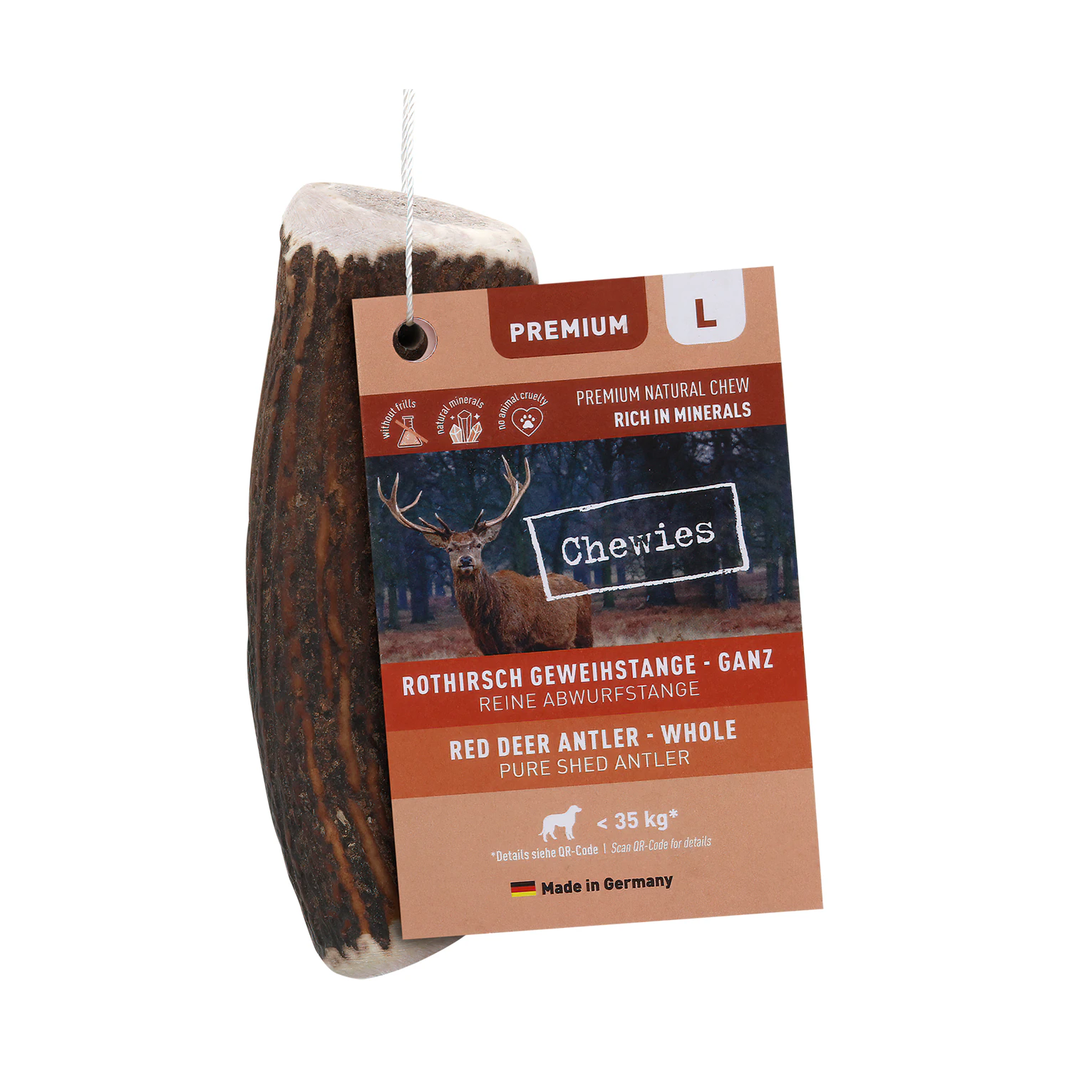 Chewies Corno di cervo rosso intero