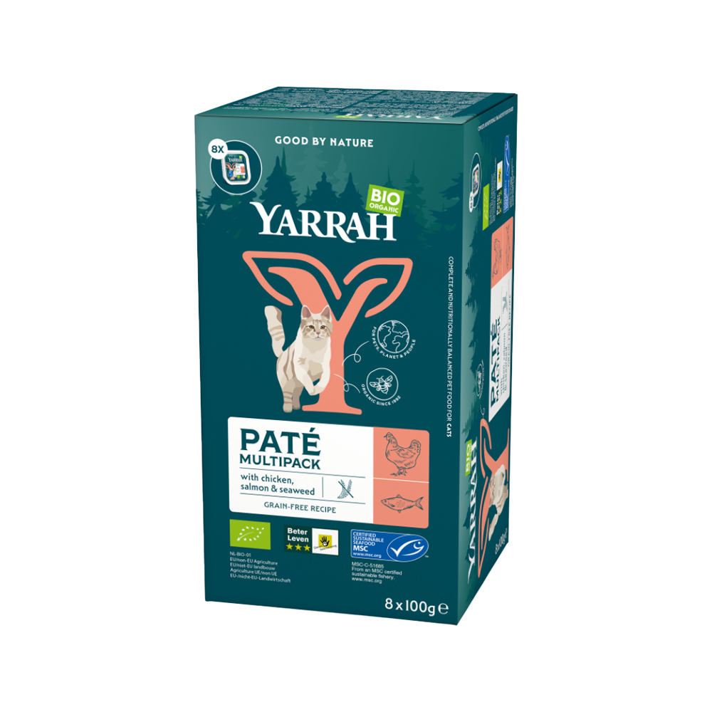 Yarrah Multipack Bio Paté Katzenfutter - Lachs