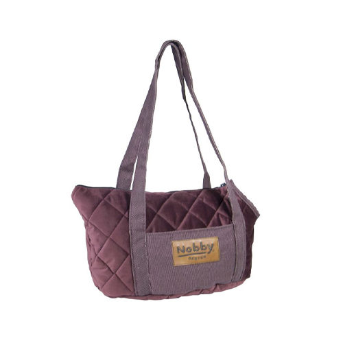 Nobby Design Dog Bag Velours - Bordeaux - 37 x 23 x 24 cm