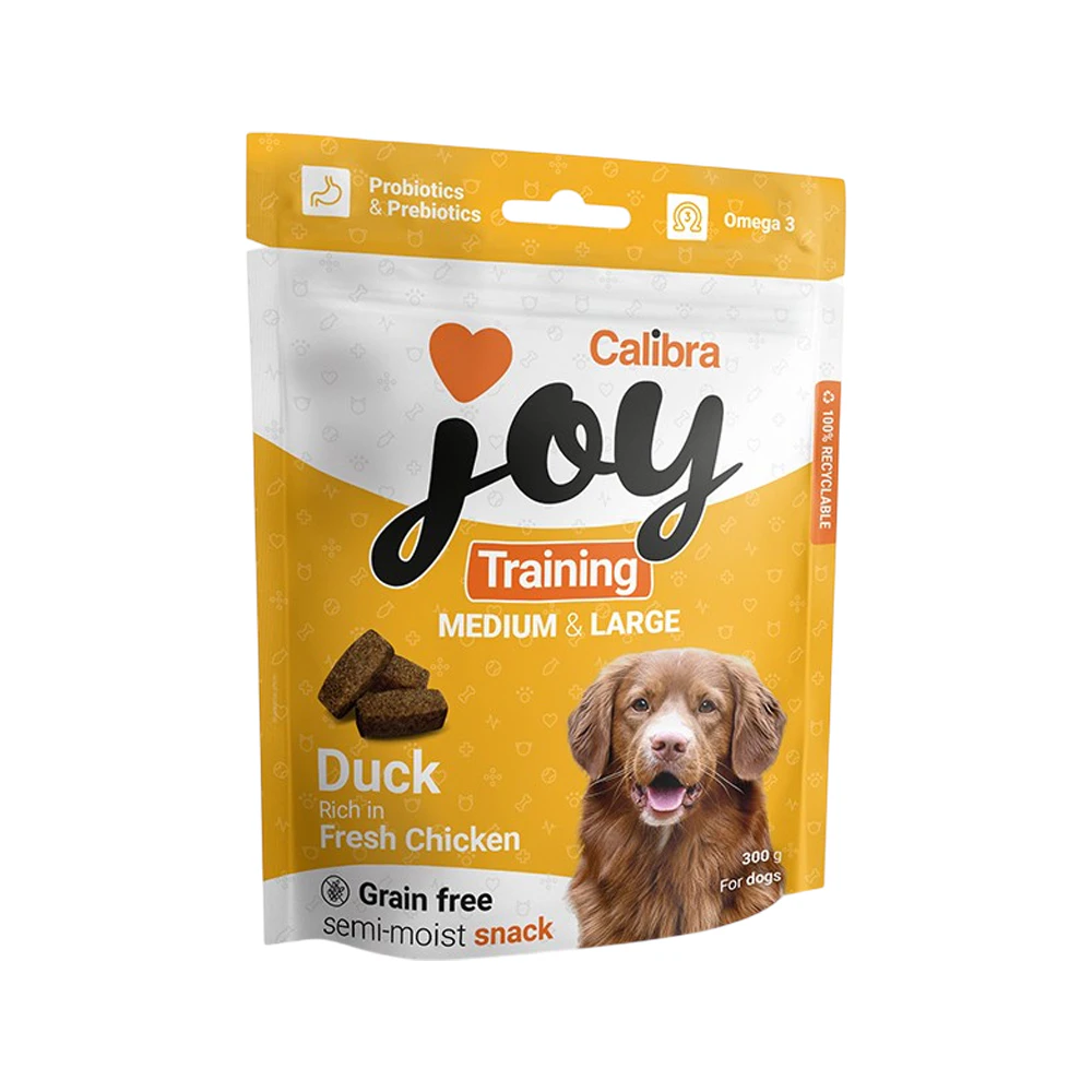 Calibra Joy Dog Training Snacks Medium & Large Breed - Duck & Chicken - 300 g