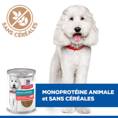 Hill's Science Plan Hypoallergenic Adult Aliment Humide pour Chien Saumon – Boîte