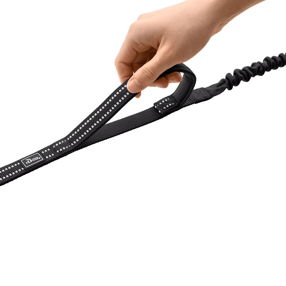 Hunter ErgoMove Pro Hondenriem - Zwart - 230 cm x 1,5 cm
