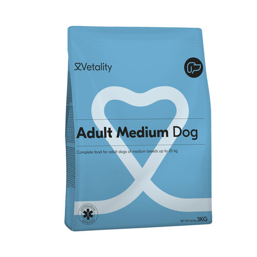 Vetality Adult Medium Dog - 3 x 3 kg 