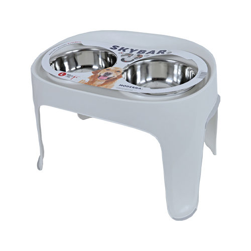 Moderna Double Raised Dog Bowl Skybar Vetsend.co.uk