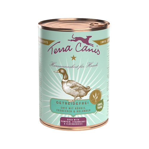 Terra Canis Getreidefrei Hundefutter - Dosen - Ente - 6 x 400 g