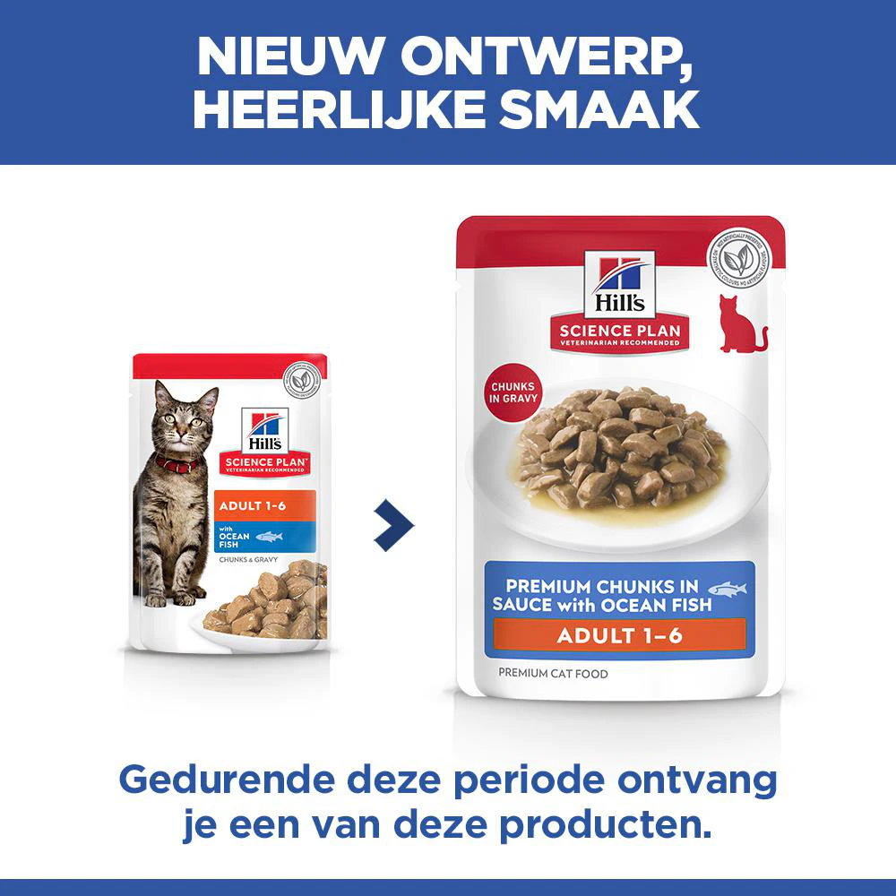 Hill's Science Plan - Feline Adult  - Zeevis - Maaltijdzakje