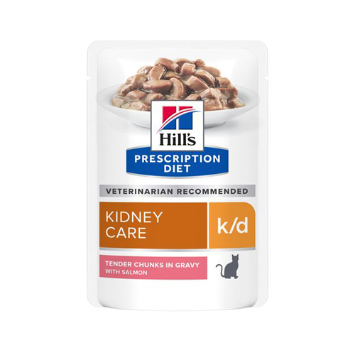 Hill's Prescription Diet k/d Kidney Care Katzenfutter - Frischebeutel - Lachs - 12 x 85 g