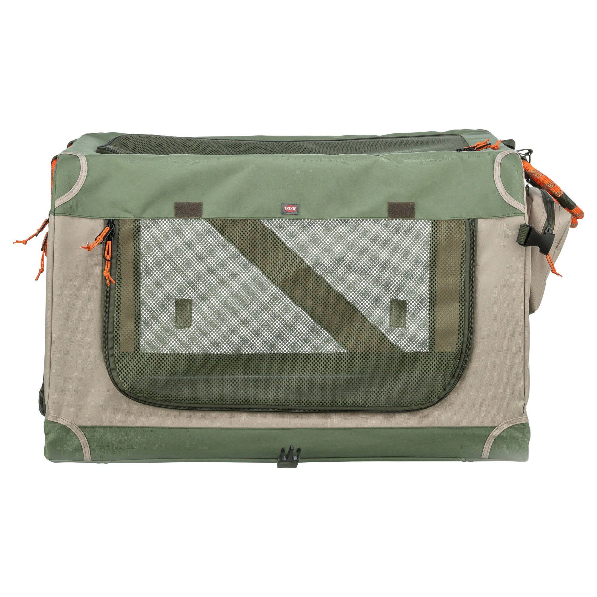 Trixie Hundebox Comfy - Olivgrün/beige - S