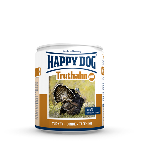 Happy Dog Pure – Hundefoder – Kalkun  - 6 x 400 g 