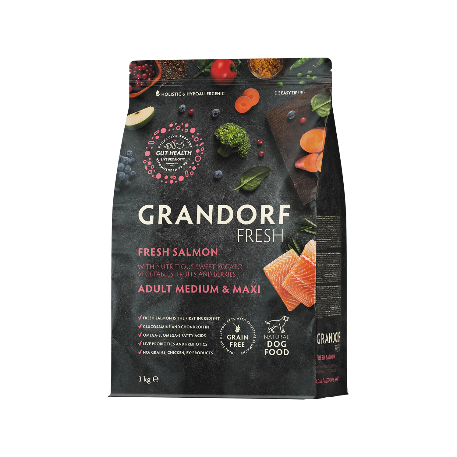 Grandorf Fresh Medium & Maxi Breeds Adult - Lachs - Hundefutter