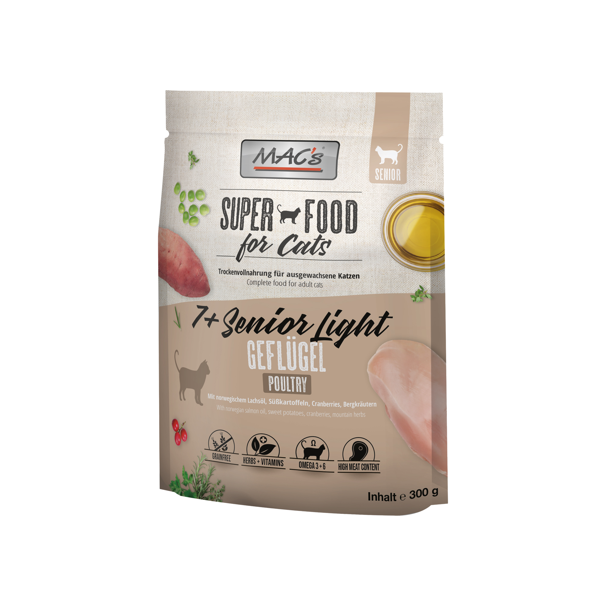 MAC's 7+ Senior Light pour chats - 300 g