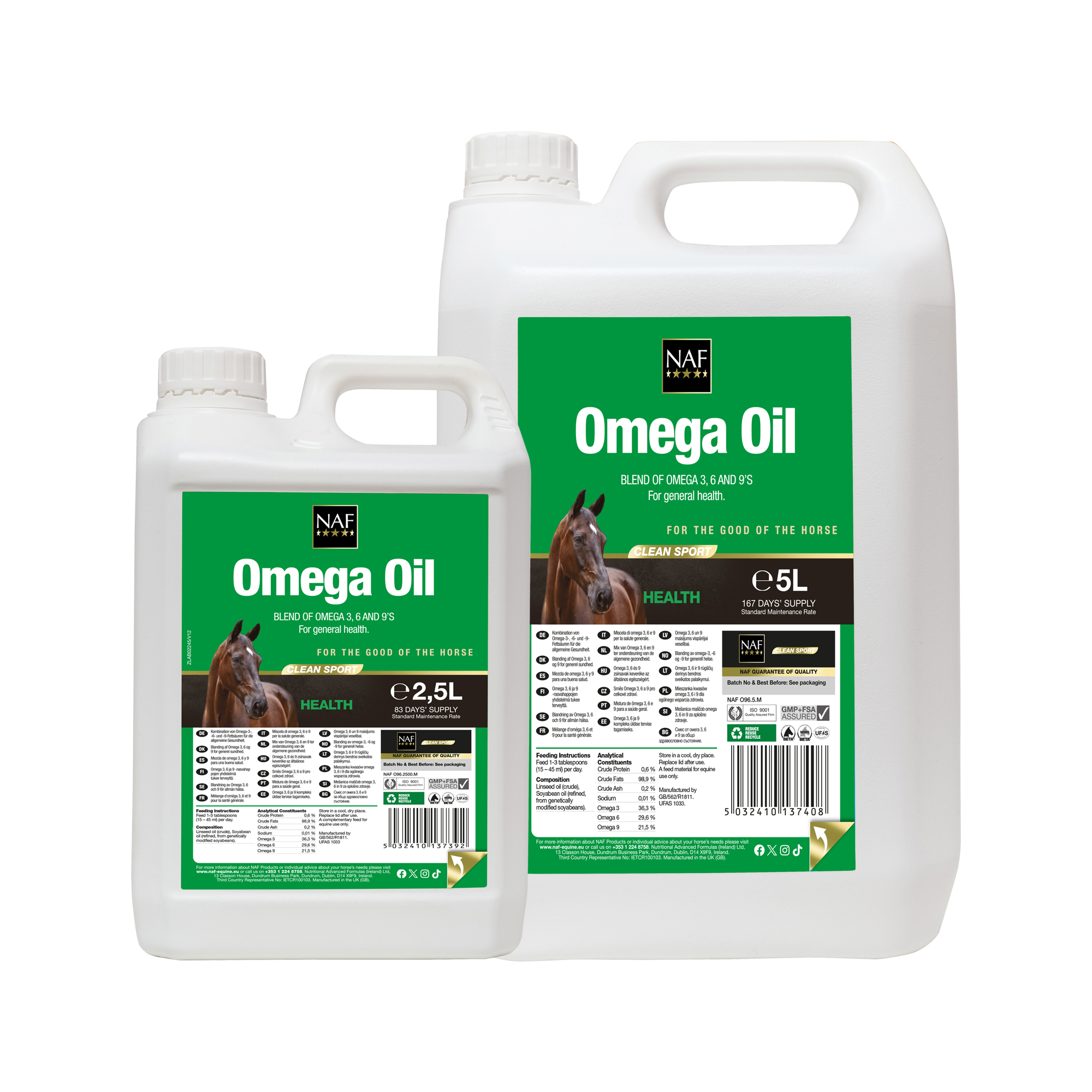 Naf Equine Naf Omega Oil - 2, 5 Liter