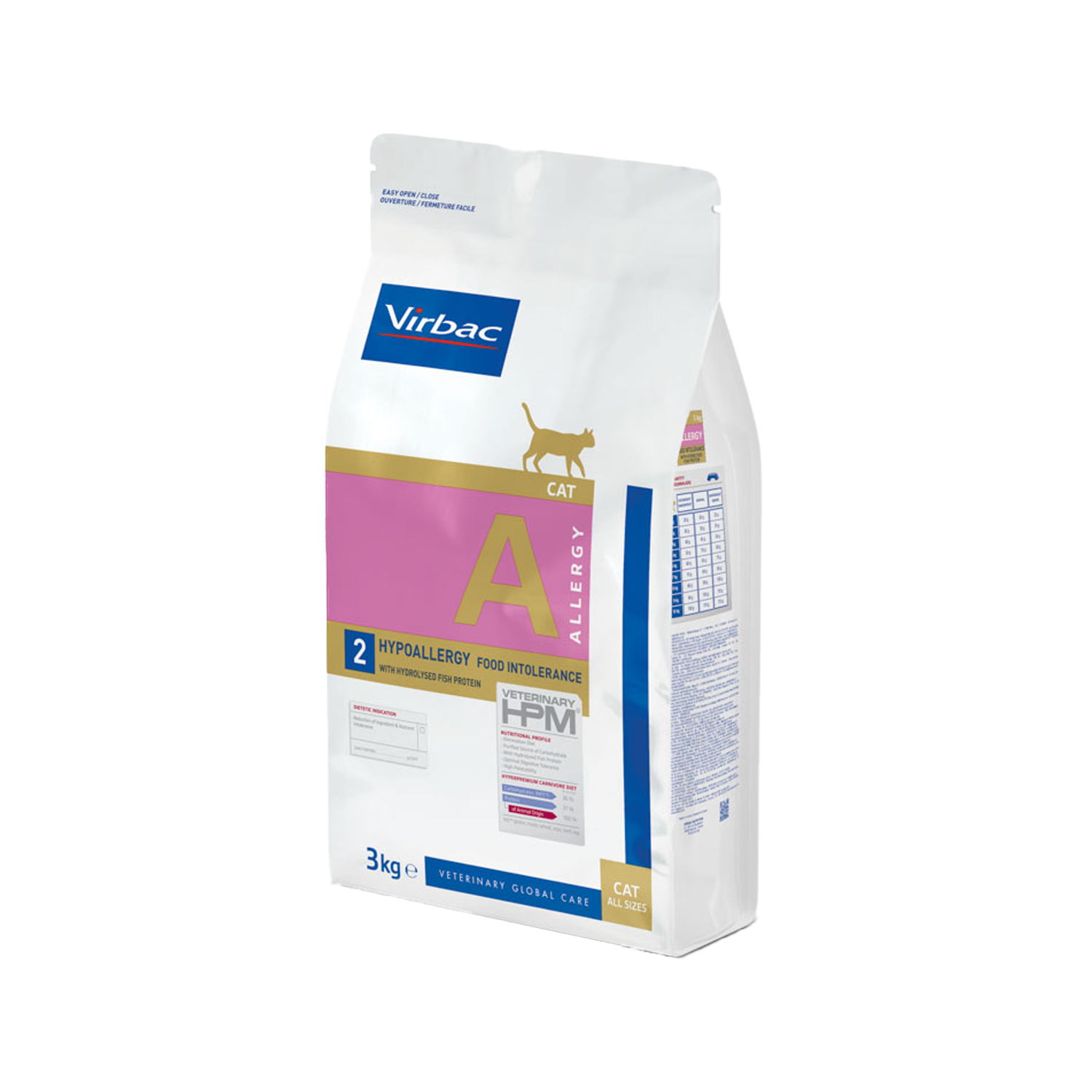 Veterinary HPM Dietetic Cat - Hypoallergy A2 Gehydrolyseerd Viseiwit - 3 kg