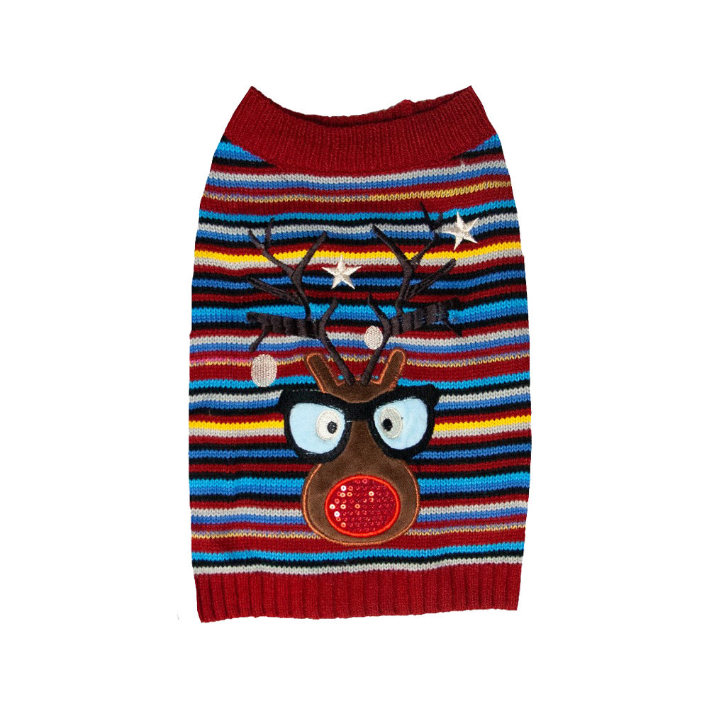 DogLife Flashing Reindeer Jumper