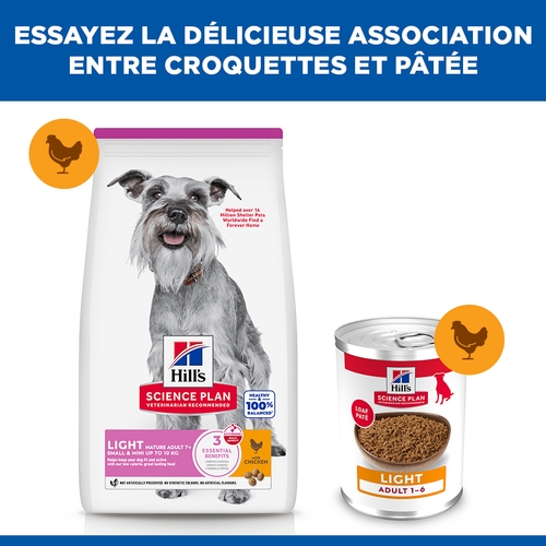 Hill's Science Plan Small & Mini - Mature Adult 7+ - Light - Poulet