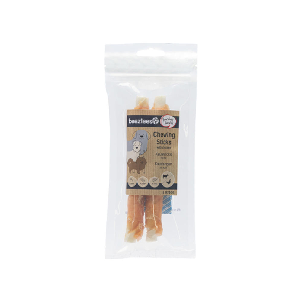 Beeztees Culinaire Kauwstick - 2 x 15 cm - Kip - 3 stuks