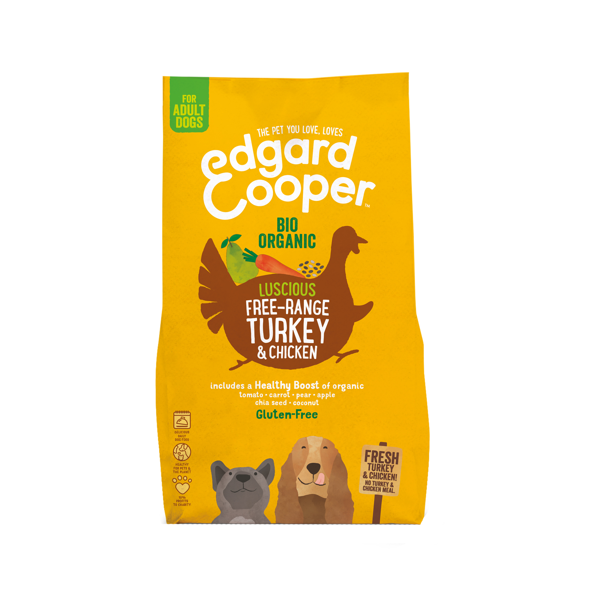 Edgard & Cooper Bio Adult - Dinde & Poulet Élevés en Liberté