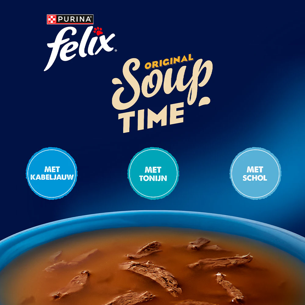 Felix Soup Vis Selectie -  6 x 48 gram