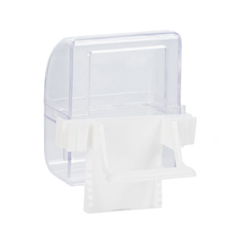 Duvo+ Canary Feeder - White/Transparent - 8 x 4.5 x 6.5cm
