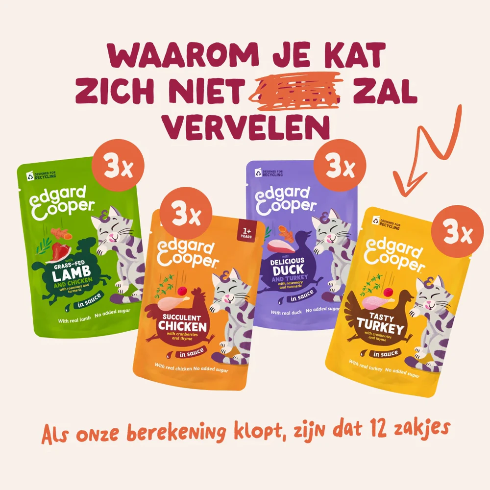 Edgard & Cooper Multipack - Catch of the Day in Saus - 12 x 85 g