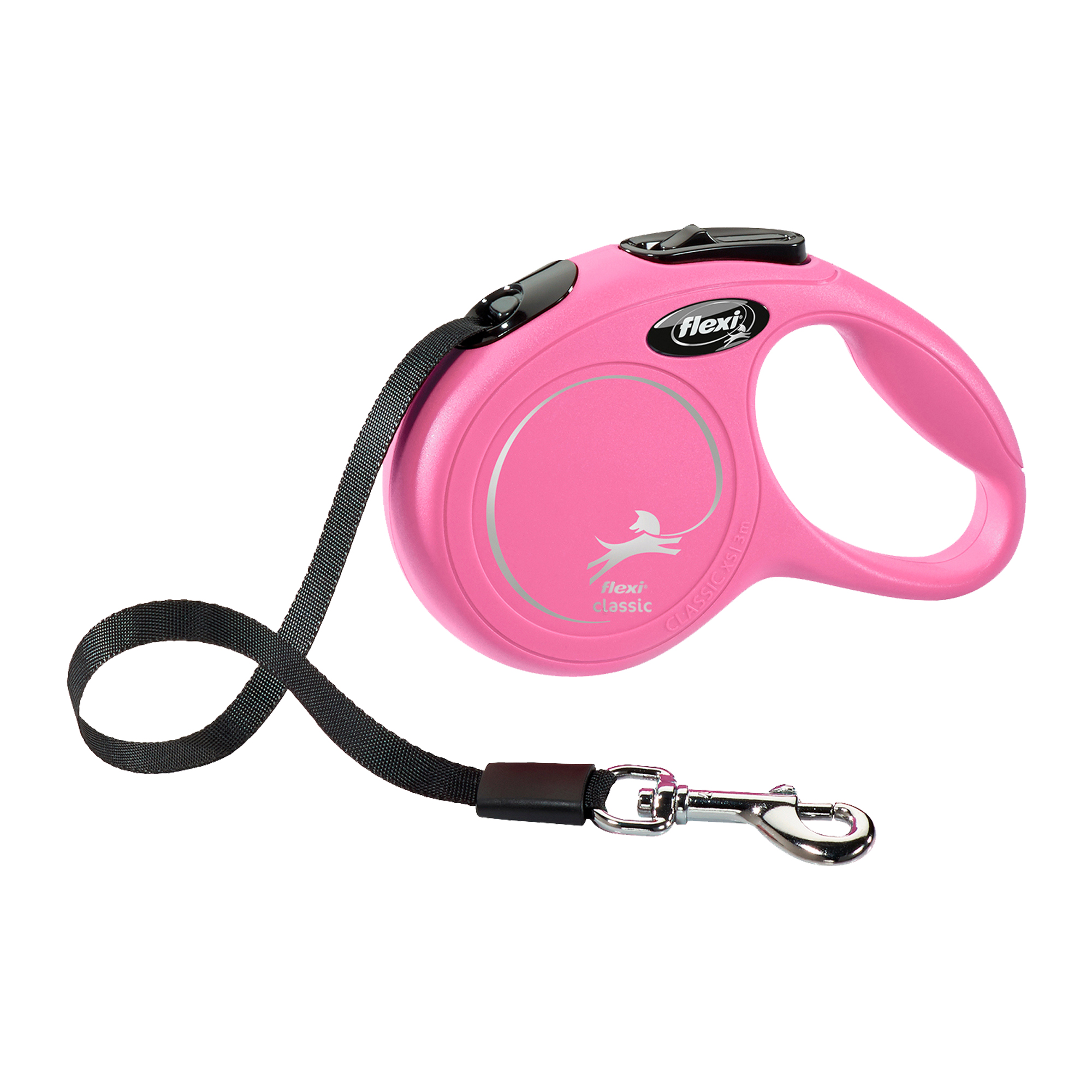 Flexi New Classic Rulleline - Tape Leash - Lyserød - M