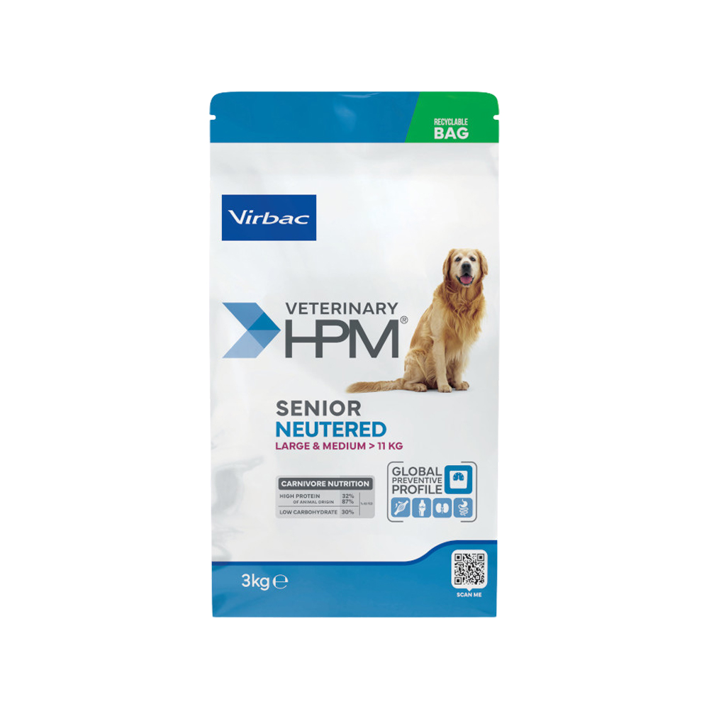 Veterinary HPM - Senior Neutered Dog - Large & Medium Hundefutter - 3 kg