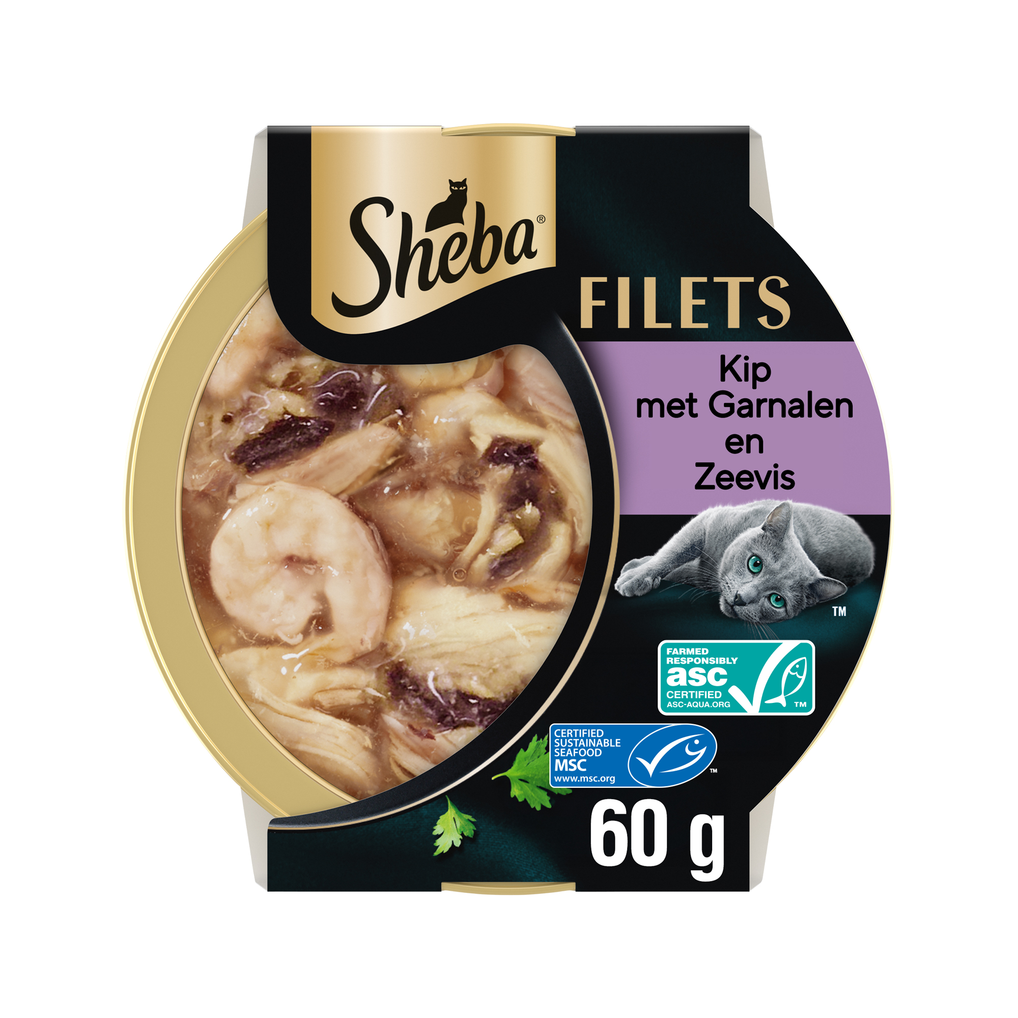 Sheba Filets - Huhn mit Garnelen und Meeresfisch