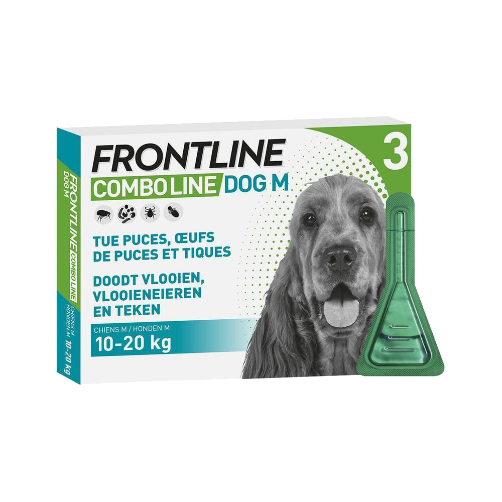 Frontline Combo - Chien M - 10 - 20 kg - 3 pipettes